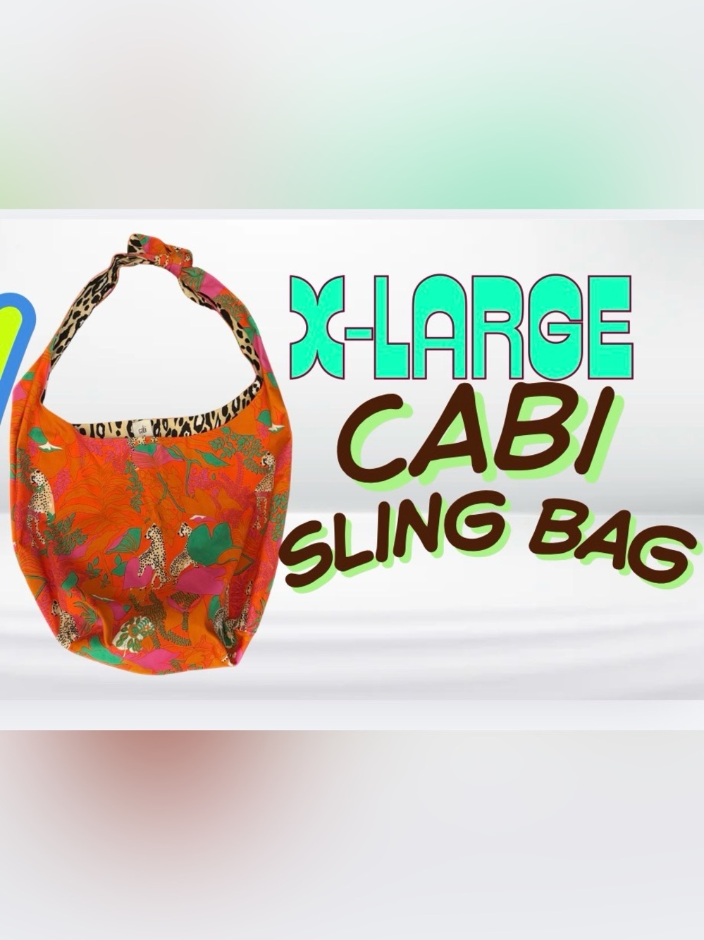CAbi Orange Multicolor Animal & Floral Print Sling Bag